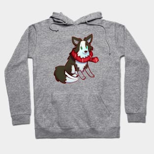 Cute Border Collie Drawing Hoodie